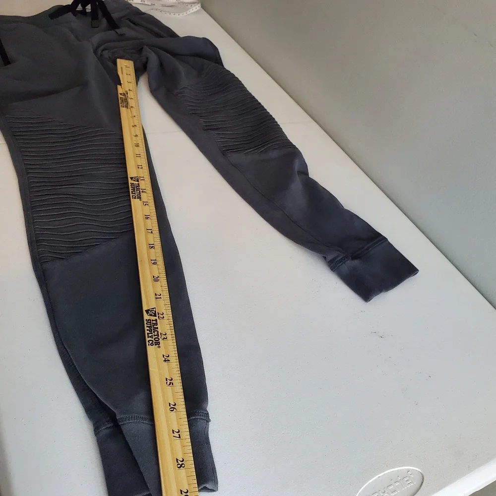 Alo Yoga Women Urban Moto Sweatpants Gray Joggers Small Biker Athletic Lounge